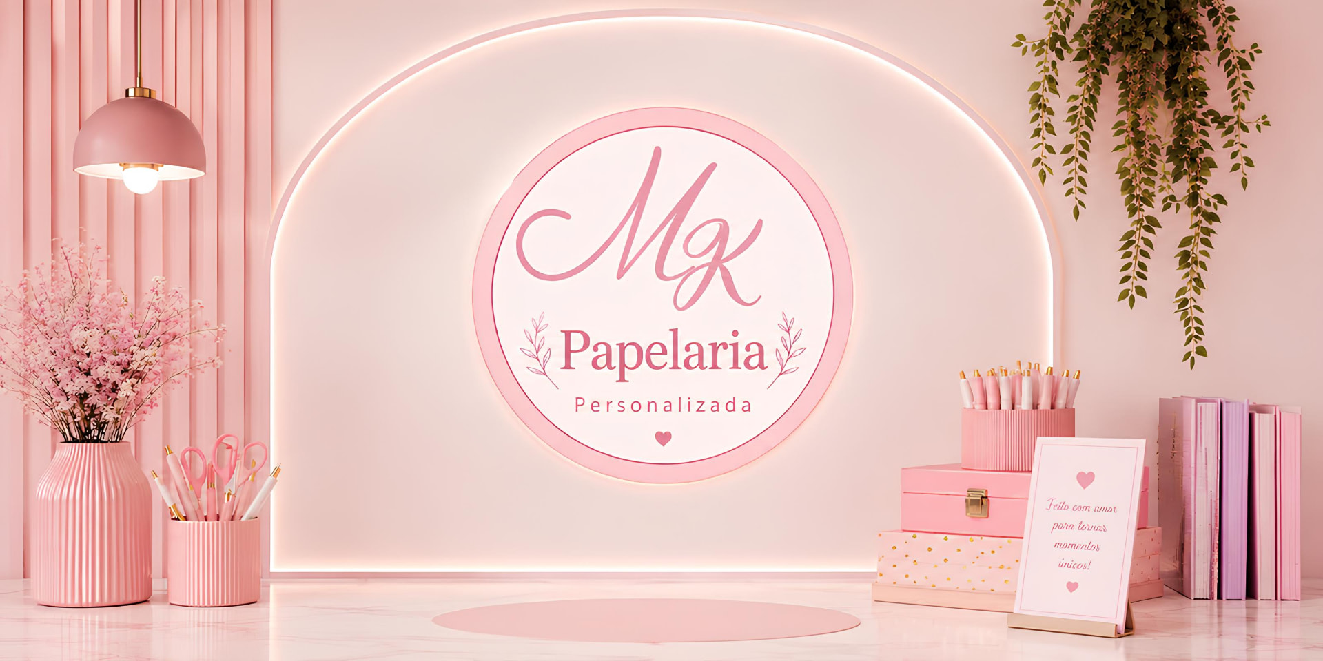 Logo da MK Papelaria Personalizada